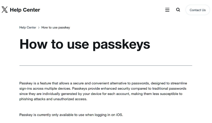 湖里苹果维修店铺分享iOS用户如何通过通行密钥(Passkey)登录 