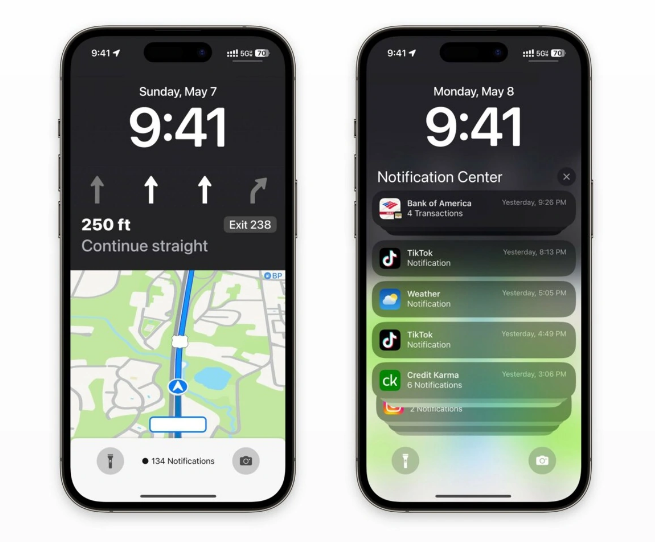 湖里苹果维修服务分享iOS17锁屏地图导航半屏显示长什么样 